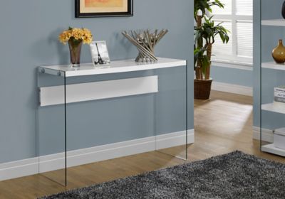 Image showing  Console Table with Tempered Glass Legs, 44 in. x 16 in. x 32 in.
