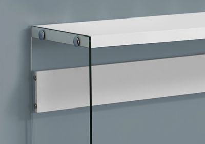 Image showing  Console Table with Tempered Glass Legs, 44 in. x 16 in. x 32 in.
