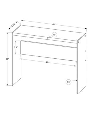 Image showing  Console Table with Tempered Glass Legs, 44 in. x 16 in. x 32 in.