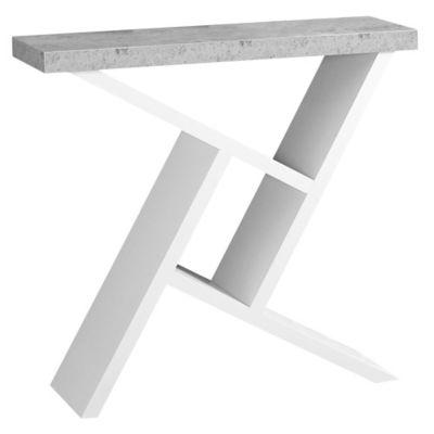 Monarch Specialties Accent Hall Console Table, Cement Look