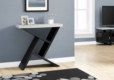 Image showing  Cement-Look Console Table, 36 in. x 12 in. x 34 in., Black