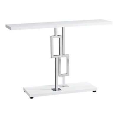 Monarch Specialties Accent Table, Hall Console with Chrome Finish