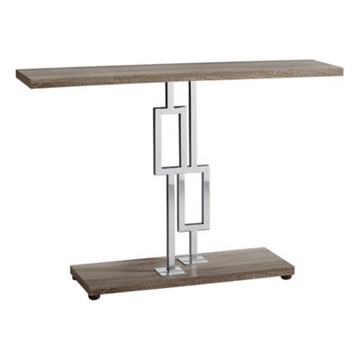 Monarch Specialties Accent Table, Hall Console with Chrome Finish