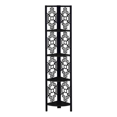 Monarch Specialties 4 Tier Etagere Bookcase 62"H with Transitional Design