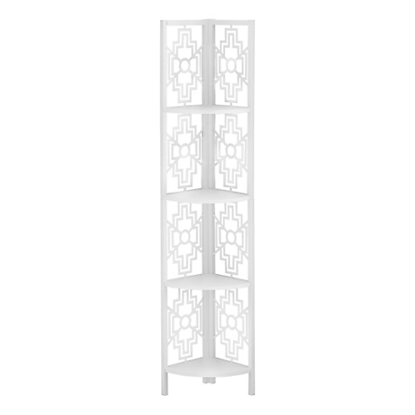Monarch Specialties 4 Tier Etagere Bookcase 62"H with Transitional Design