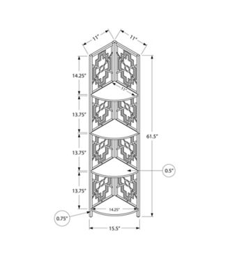 Image showing  4-Tier Transitional Etagere Bookcase