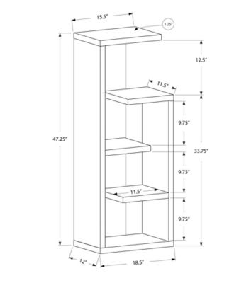 Image showing  5-Shelf Bookcase Accent Display Unit