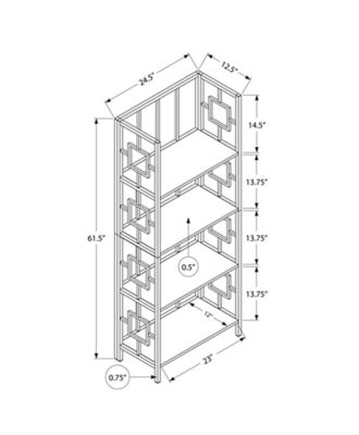 Image showing  4-Shelf Metal Etagere Bookcase