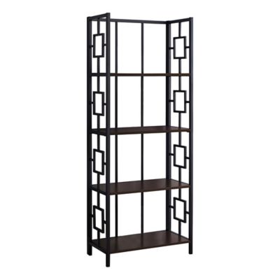 Monarch Specialties 4-Shelf Metal Etagere Bookcase