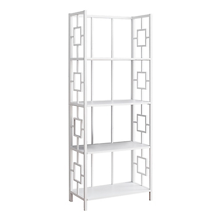 Monarch Specialties 4-Shelf Metal Etagere Bookcase