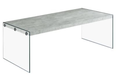 Monarch Specialties Coffee Table with Tempered Glass Legs