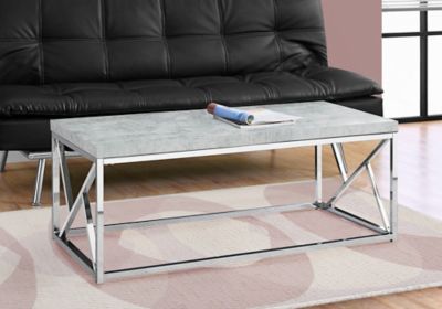 Image showing  Rectangular Coffee Table, Chrome Base/Grey