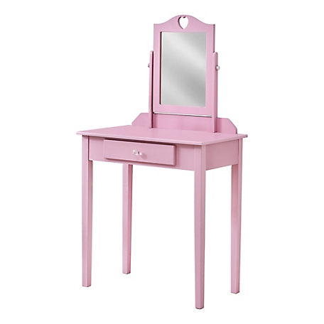 Monarch Specialties Vanity Table, Mirror with Storage Drawer