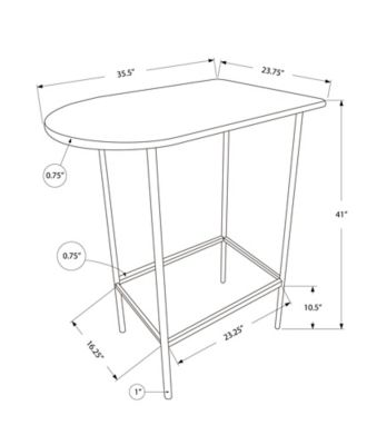 Image showing  Rectangular Space Saver Home Bar with Metal Legs, 41 in.