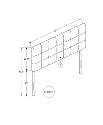 Image showing  Bed with Button Tufted/Upholstered Panel Headboard