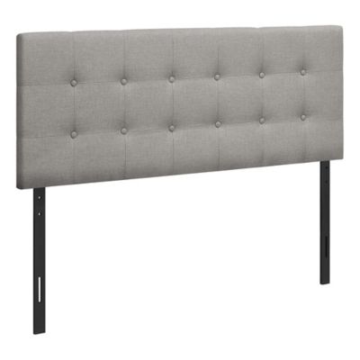 Monarch Specialties Bed, Headboard Button Tufted/Upholstered Panel