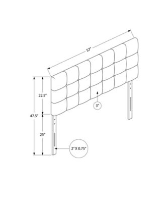 Image showing  Bed with Button Tufted/Upholstered Panel Headboard