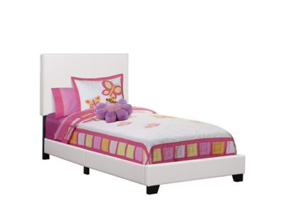 Monarch Specialties Bed Frame, Leather-Look, Twin Size