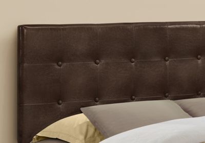 Image showing  Bed with Button Tufted/Upholstered Panel Headboard
