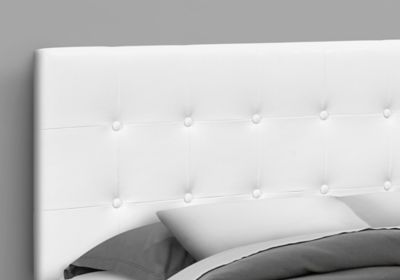 Image showing 2 th Monarch Specialties Bed with Button Tufted/Upholstered Panel Headboard