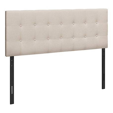 Monarch Specialties Bed, Headboard Button Tufted/Upholstered Panel