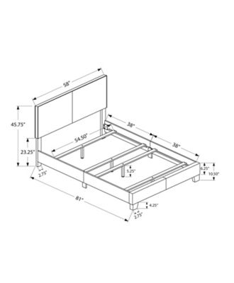 Image showing  Leather-Look Bed (Frame Only), Full
