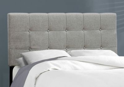 Image showing 2 th Monarch Specialties Linen-Look Bed (Frame Only)