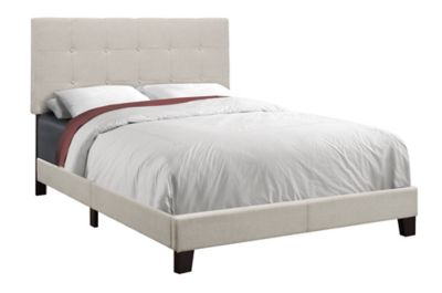 Monarch Specialties Bed, Linen-Look Frame Only