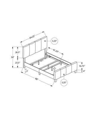Image showing  Tufted Upholstered Bed, Queen