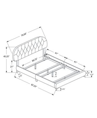 Image showing  Tufted Upholstered Bed (Frame Only)