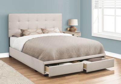 Image showing  Bed Frame with Storage, 84 in. x 64 in. x 46.25 in.