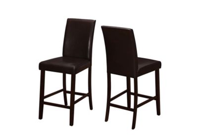 Monarch Specialties Counter-Height Dining Chairs, Leather-Look, 2 pk.