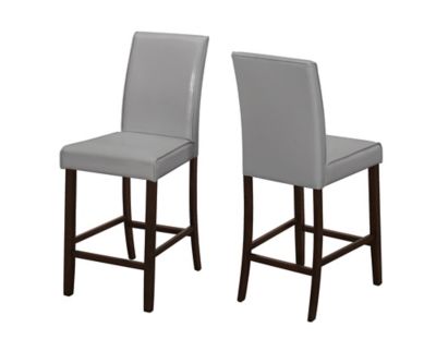 Monarch Specialties Counter-Height Dining Chairs, Leather-Look, 2 pk.