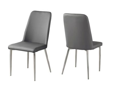 Monarch Specialties Leather-Look Dining Chairs, 37 in., 2-Pack