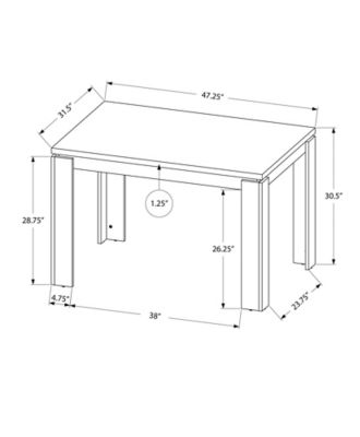 Image showing  Rectangular Wood-Look Dining Table for 4 People
