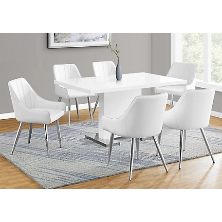 Monarch Specialties Rectangular Dining Table, White