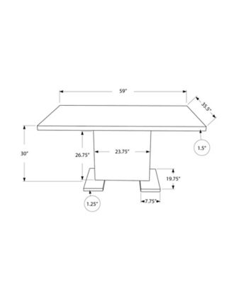 Image showing  Rectangular Dining Table for 6 People, White