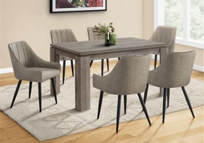 Image showing  Rectangular Thick Paneled Contemporary Dining Table for 6 People, 59 in.