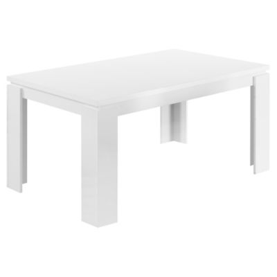 Monarch Specialties Rectangular Thick Paneled Contemporary Dining Table for 6 People, 59 in.