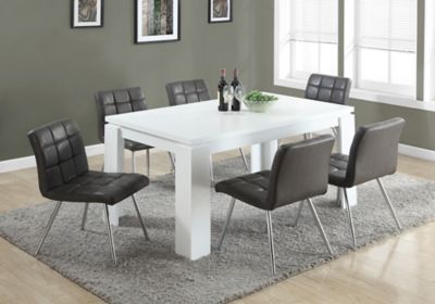 Image showing  Rectangular Thick Paneled Contemporary Dining Table for 6 People, 59 in.