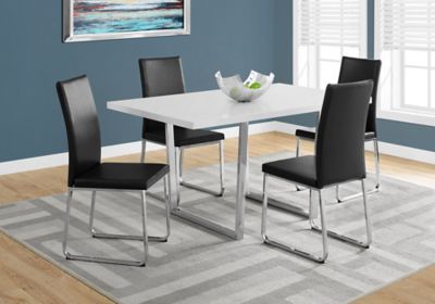 Image showing  Rectangular Dining Table with Chrome Metal Legs, 36 x 60in.