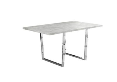 Monarch Specialties Rectangular Dining Table with Chrome Metal Legs, 36 x 60in.