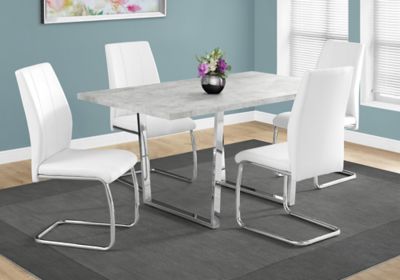 Image showing  Rectangular Dining Table with Chrome Metal Legs for 4 People, 36 in. x 60 in.