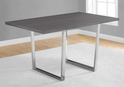 Image showing  Rectangular Dining Table with Chrome Metal Legs for 4 People, 36 in. x 60 in.