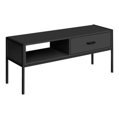 Monarch Specialties Modern TV Stand with Storage Drawer and Open Shelf