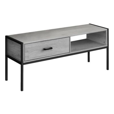 Monarch Specialties Modern TV Stand with Storage Drawer and Open Shelf