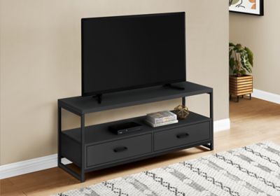 Image showing 1 th Monarch Specialties Modern TV Stand with 2 Storage Drawers and Open Shelf