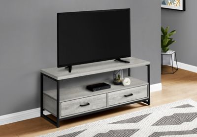 Image showing 1 th Monarch Specialties Modern TV Stand with 2 Storage Drawers and Open Shelf