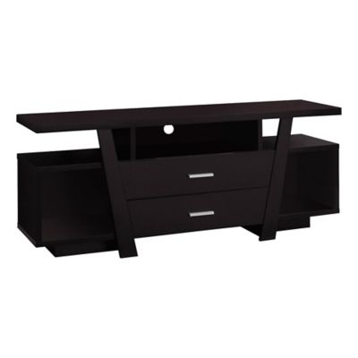 Monarch Specialties TV Stand 60" with Storage Drawers and Contemporary Design