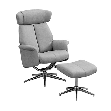Monarch Specialties 2 pc. Reclining Chair and Ottoman, Swivel